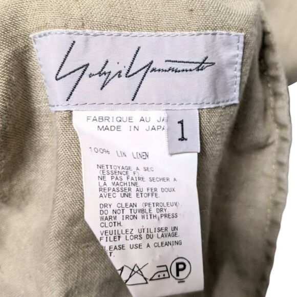 YOHJI YAMAMOTO Natural Linen Button Lagenlook French Dress - Picture 4 of 7